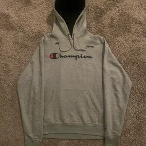 Champion Grey Big Logo Hoodie